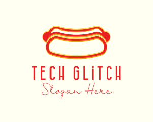 Hot Dog Dining Anaglyph logo design