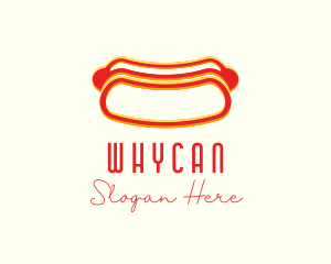 Snack - Hot Dog Dining Anaglyph logo design