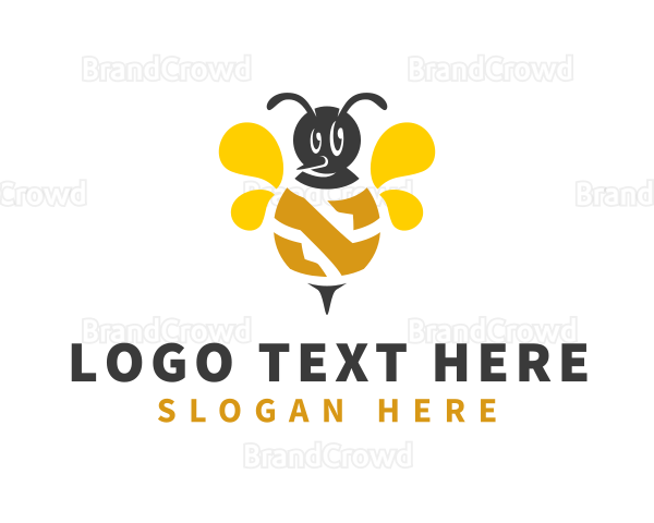 Honeybee Insect Letter N Logo