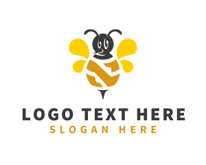 Sweet - Honeybee Insect Letter N logo design