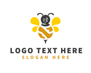 Honeybee Insect Letter N Logo
