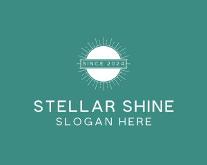 Minimalist Sun Badge logo design