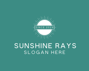 Minimalist Sun Badge logo design