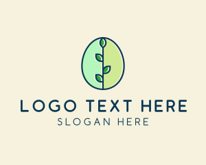 Minimalist - Organic Egg Plant logo design