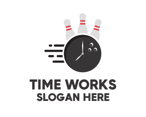 Time - Bowling Pin Time logo design