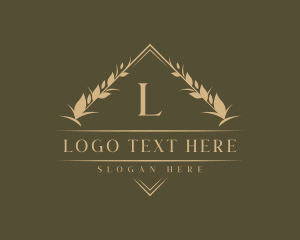 Lettermark - Floral Diamond Crest logo design