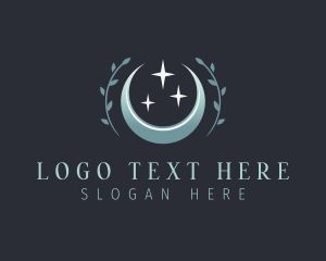 Ornamental Crescent Moon  Logo