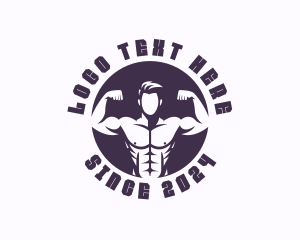 Male - Fitness Training Exercise logo design