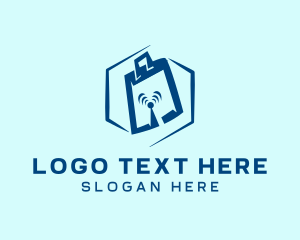 Bag - Online Shopping Signal logo design