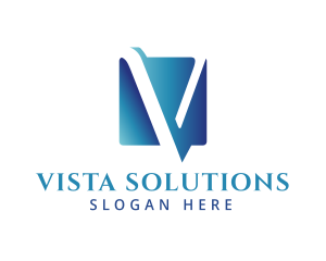 Modern Letter V Firm logo design