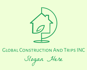 Apartment - Global Eco Real Estate Housing logo design