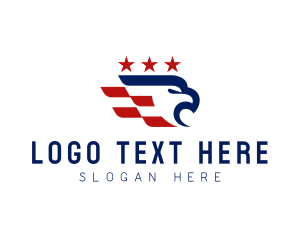 American - American Stars Patriotic Eagle logo design