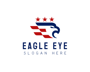 American Stars Patriotic Eagle logo design