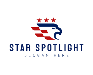 American Stars Patriotic Eagle logo design