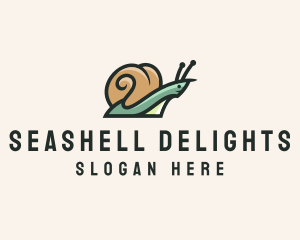 Seashell - Wild Snail Shell logo design