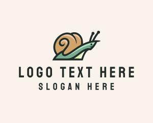 Slow - Wild Snail Shell logo design