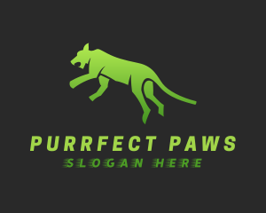 Feline - Pouncing Feline Brand logo design