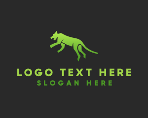 Enterprise - Pouncing Feline Animal logo design