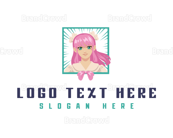 Manga Otaku Girl Logo