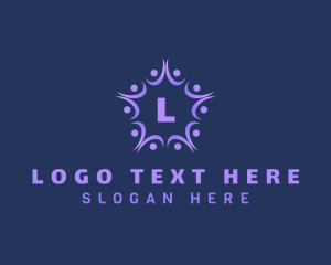 Support Group - Social Group People logo design