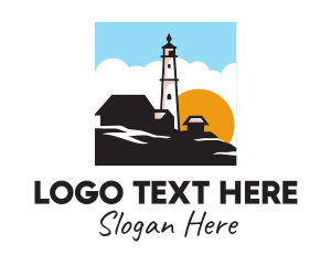 Itinerary - Lighthouse Sunrise Scene logo design