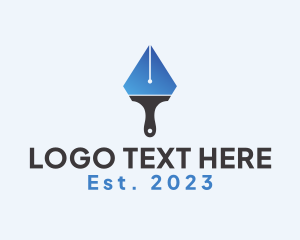 Printing - Paintbrush Pen Artist logo design