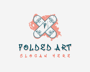 Skateboard Paint Art logo design