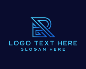 Digital Company Letter R Logo