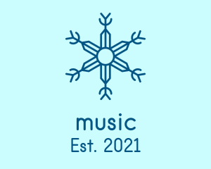 Pattern - Line Art Winter Snowflake logo design