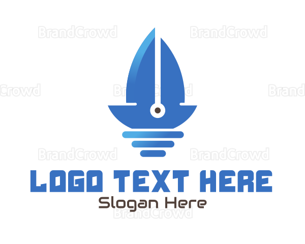 Sail Boat Blade Logo