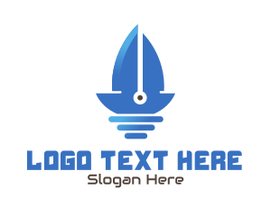 Cruise Liner - Sail Boat Blade logo design