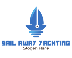 Sail Boat Blade logo design