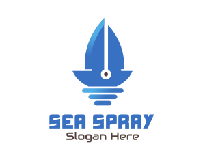 Sail Boat Blade logo design