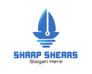 Sail Boat Blade logo design