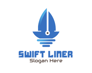 Sail Boat Blade logo design