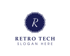 Classy Retro Rosette logo design