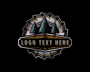 Forest - Sawmill Tree Carpentry logo design