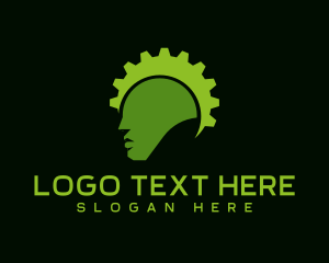 Brain - Mechanical Gear Technician logo design