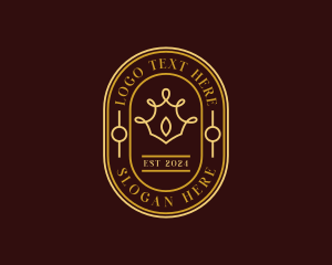 Monoline - Elegant Luxury Crown logo design