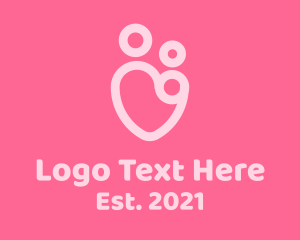 Mom - Family Parenting Heart logo design