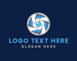 3d - 3D Metallic Turbine logo design