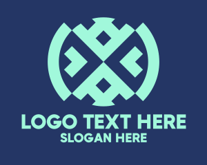 Cultural - Native Blue Textile logo design