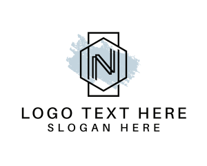 Media - Generic Modern Paint Letter N logo design