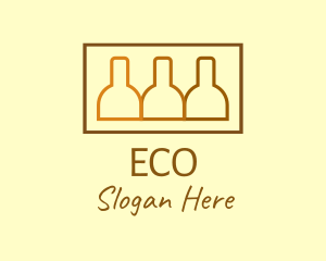 Liquor - Brown Beer Bottle Stack logo design