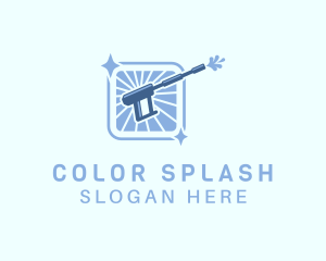 Pressure Washer Water Splat logo design