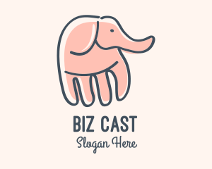 Animal Rehabilitation - Gray Elephant Hand logo design