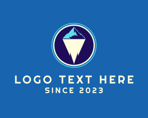 Ice - Marine Iceberg Ship logo design