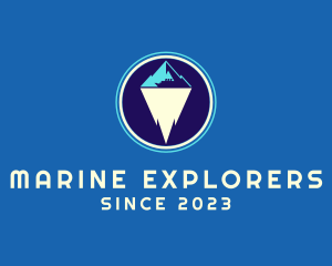 Marine Iceberg Ship logo design