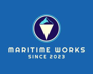 Marine Iceberg Ship logo design