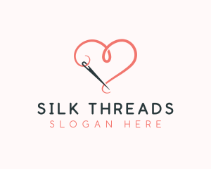 Needle Heart Crochet logo design